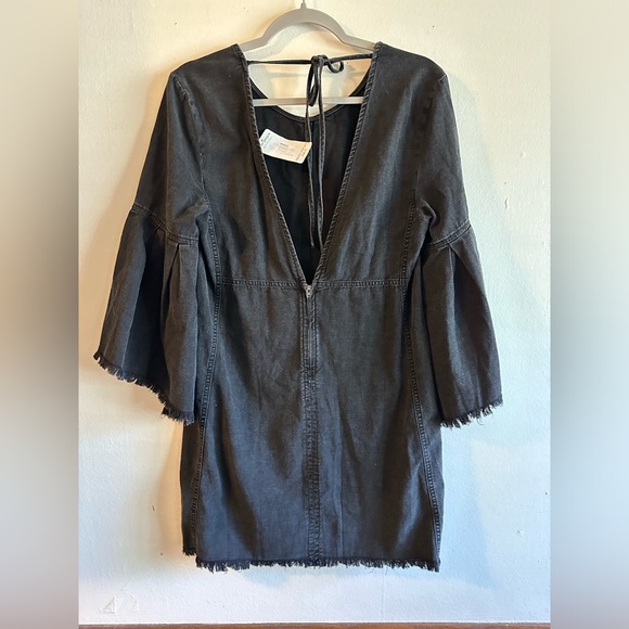 Free People Reckless Life Faded Denim Mini Dress - Picture 5 of 7